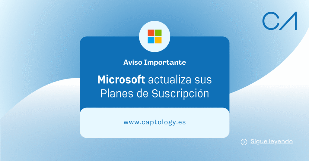 Actualización Planes Suscripción Microsoft